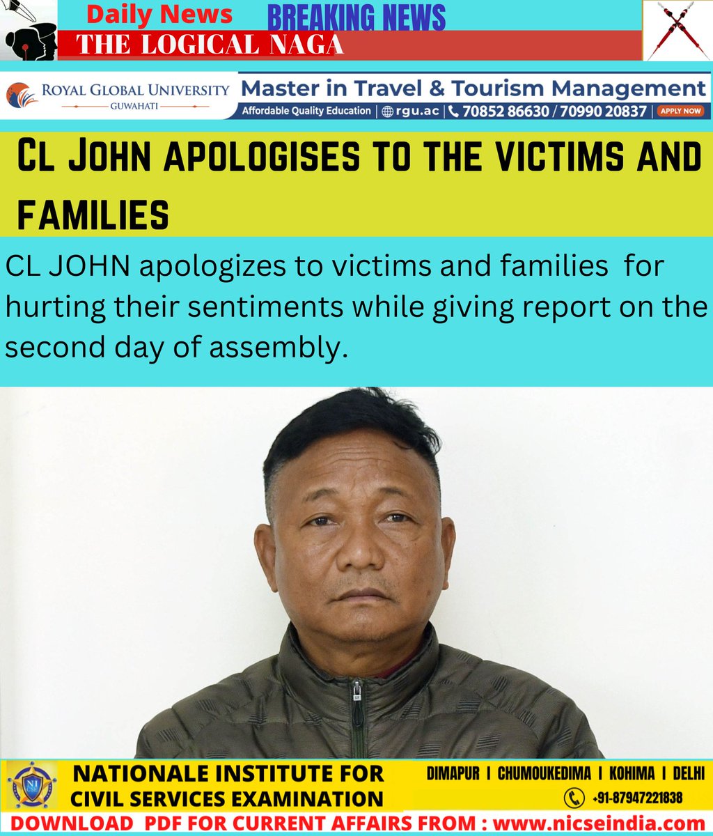 Minister CL. John says Sorry