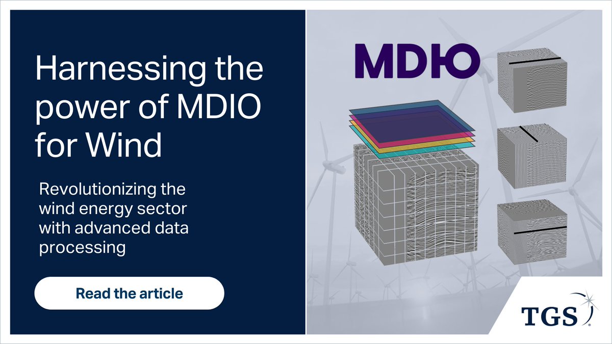 TGScompany's tweet image. With our unique MDIO data storage solutions, we aim to revolutionize the wind energy sector with faster, more efficient access to huge wind models and datasets: hubs.ly/Q0224YrC0  

#windenergy #winddata #windmodel #nwp