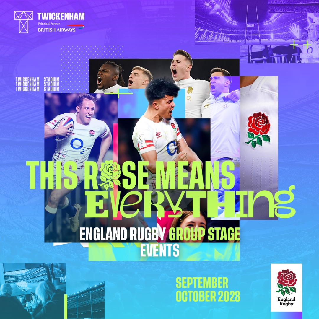 Get behind 🏴󠁧󠁢󠁥󠁮󠁧󠁿 at our England Rugby Group Stage Events 🙌 Enjoy friendly indoor games, live music and big screens; plus don't forget to take a peek at the famous pitch 👀⁠ ⁠ Buy tickets 👉️ bit.ly/3Y5oQRI