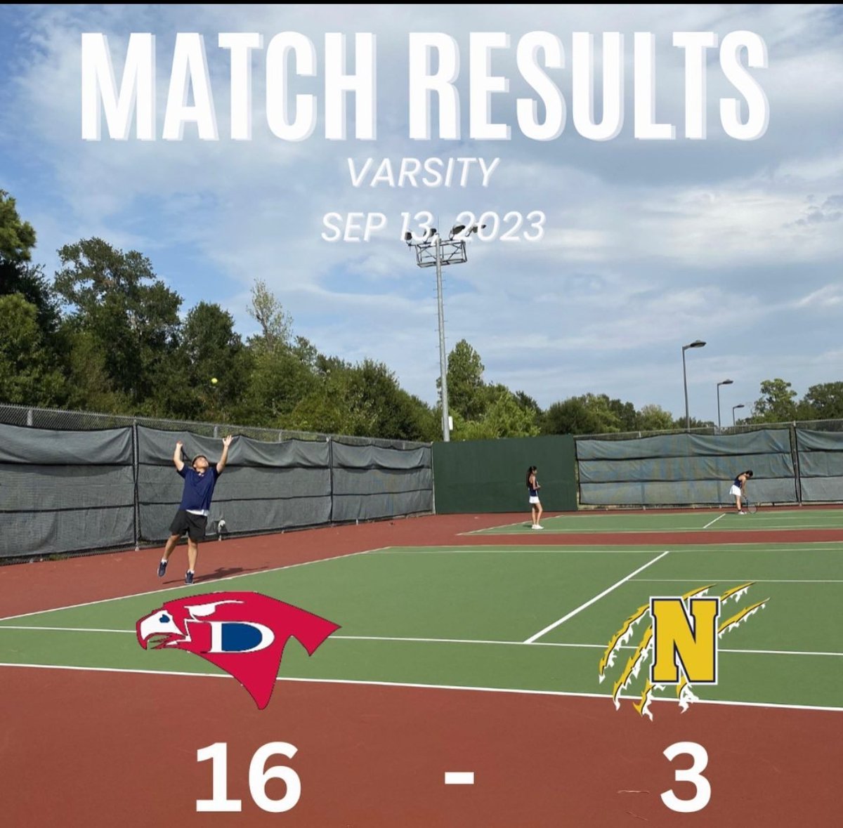 The Davis Varsity Tennis team faced off against Nimitz High School in a thrilling showdown on the courts. There was a lot of competitive matches but Davis pushed through each point. It was great seeing our Falcons come out and show their support.