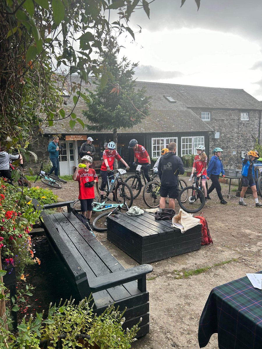 FHSPhysicalEd's tweet photo. Good luck to this wee group of pupils who are taking part in the first ever Scottish Schools Mountain Bike Race! #weareFHS #cycling #SSMTB https://t.co/YWOiGXqhRE