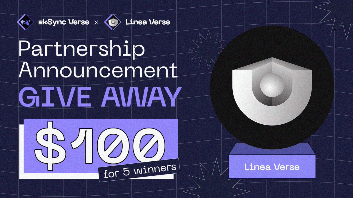 [𝐏𝐚𝐫𝐭𝐧𝐞𝐫𝐬𝐡𝐢𝐩 𝐀𝐧𝐧𝐨𝐮𝐧𝐜𝐞𝐦𝐞𝐧𝐭] <a href="/ZksyncVerse/">zkSync Verse ∎</a> x <a href="/linea_verse/">Linea Verse</a>

💰 $100 for 5 lucky winners.

📌 Entry:
1⃣Follow <a href="/ZksyncVerse/">zkSync Verse ∎</a> x <a href="/linea_verse/">Linea Verse</a>
2⃣Like &amp; RT
3⃣Tag 3 friends

⏳ 48 Hours

Good luck, fam! 🤞
------
📌 #Lineaverse - The fastest news update, hidden gem,