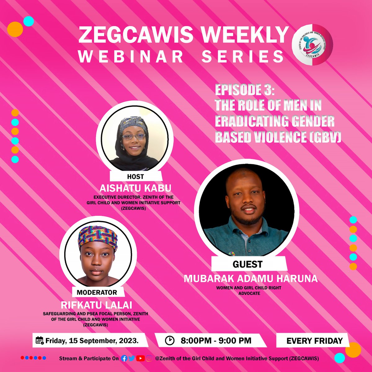 zegcawis's tweet photo. Join us in our Weekly Webinar Series
Friday 15th of September 2023, 8:00- 9:00 PM.
We would be discussing on why it is essential for men to be actively involved in addressing the issues of gender Based Violence.
#zegcawis #zws #ripmohbad #KenyaVsNigeria https://t.co/DITn4Ocgw9