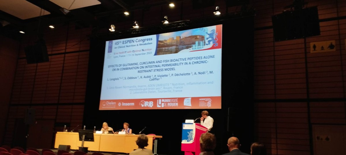 Great oral presentation of Ludovic Langlois postdoc in the @U1073lab during the espen congress on our collaborative work with @DielenLab. @espenorg @univrouen @inserm