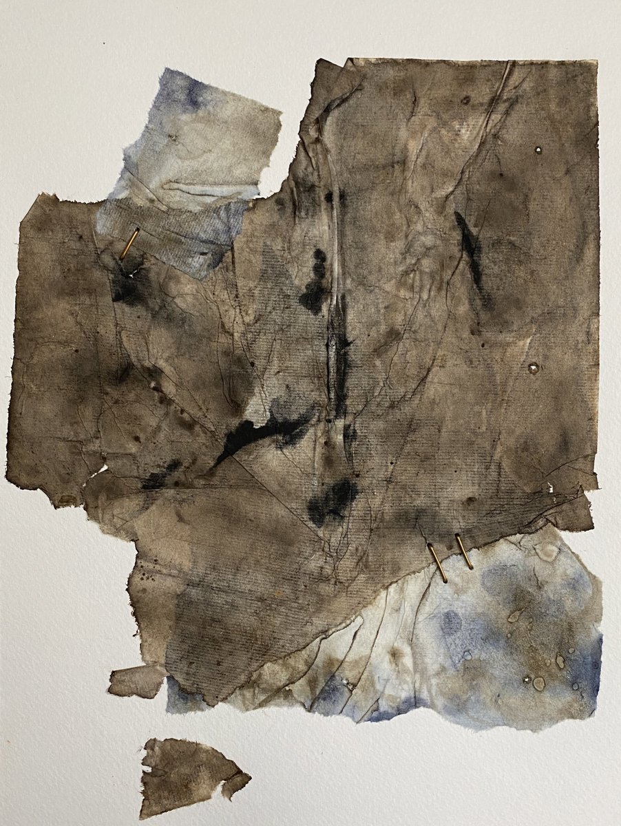 islaipferrer's tweet photo. Don’t usually use acrylics but was keen to see how they would work with Xuan paper 

Mixed media on watercolour paper 
270 x 210mm
#abstractart #watercolor #acrylicpainting #collage #mixedmedia #ArtistOnTwitter #contemporaryart #painting https://t.co/vAFRBHunZf