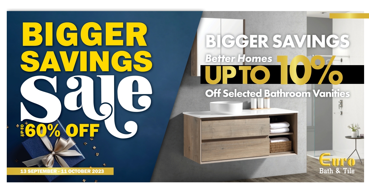 Complete your bathroom oasis with a stylish vanity! Save up to 10% on bathroom vanities during our Bigger Savings, Better Homes Sale. Don't wait, elevate your space today! 💄✨ #VanityUpgrade eurobath.co.za/promotions/big…