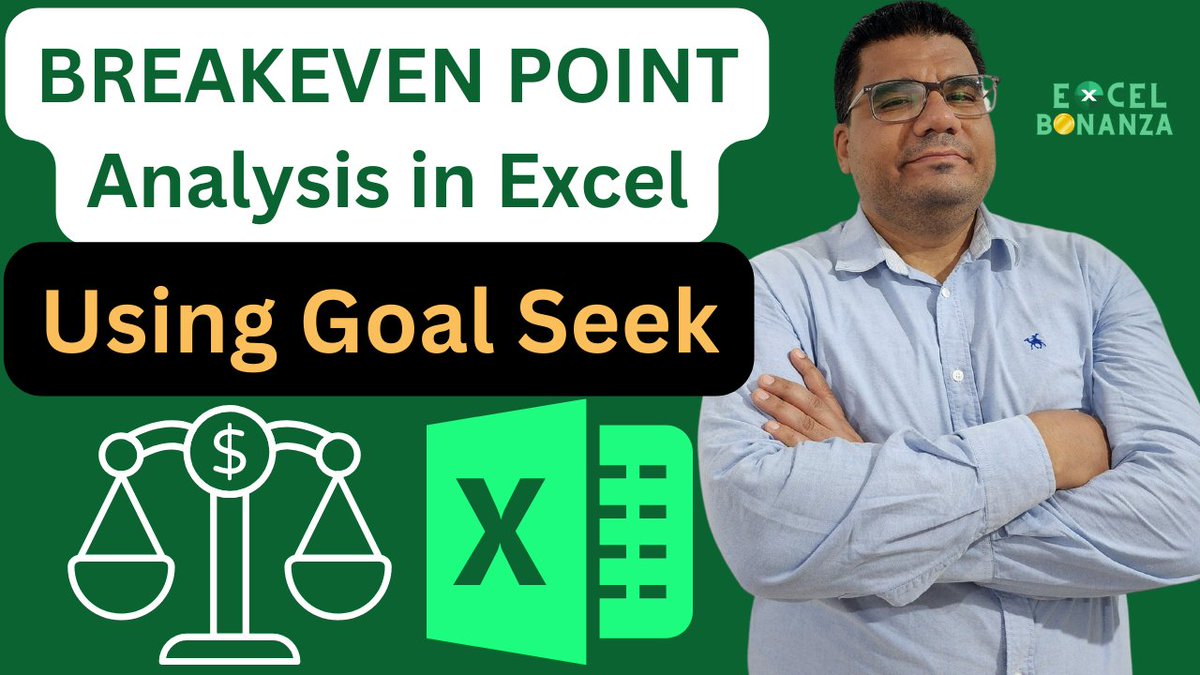 🚀 Just dropped a new #ExcelTutorial on YouTube! Dive into breakeven point analysis with the power of Goal Seek.📊🧮

✅ Watch, Like & Share: tinyurl.com/sup6ts3r
🔔 Subscribe for more Excel mastery tips!

#ExcelTips #DataAnalytics #BreakevenAnalysis