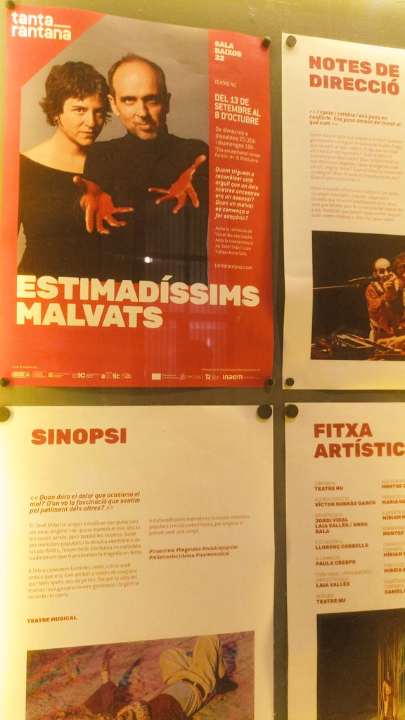 #estimadissimsmalvats #truecrime d'arrel tradicional amb un fantàstic <a href="/jordividal_act/">Jordi Vidal Gómez</a> i un inquietant espai sonor de la Laura Vidal.  La temporada comença forta. Felicitats  <a href="/TeatreNu/">Teatre Nu</a> <a href="/elTantarantana/">Teatre Tantarantana</a>