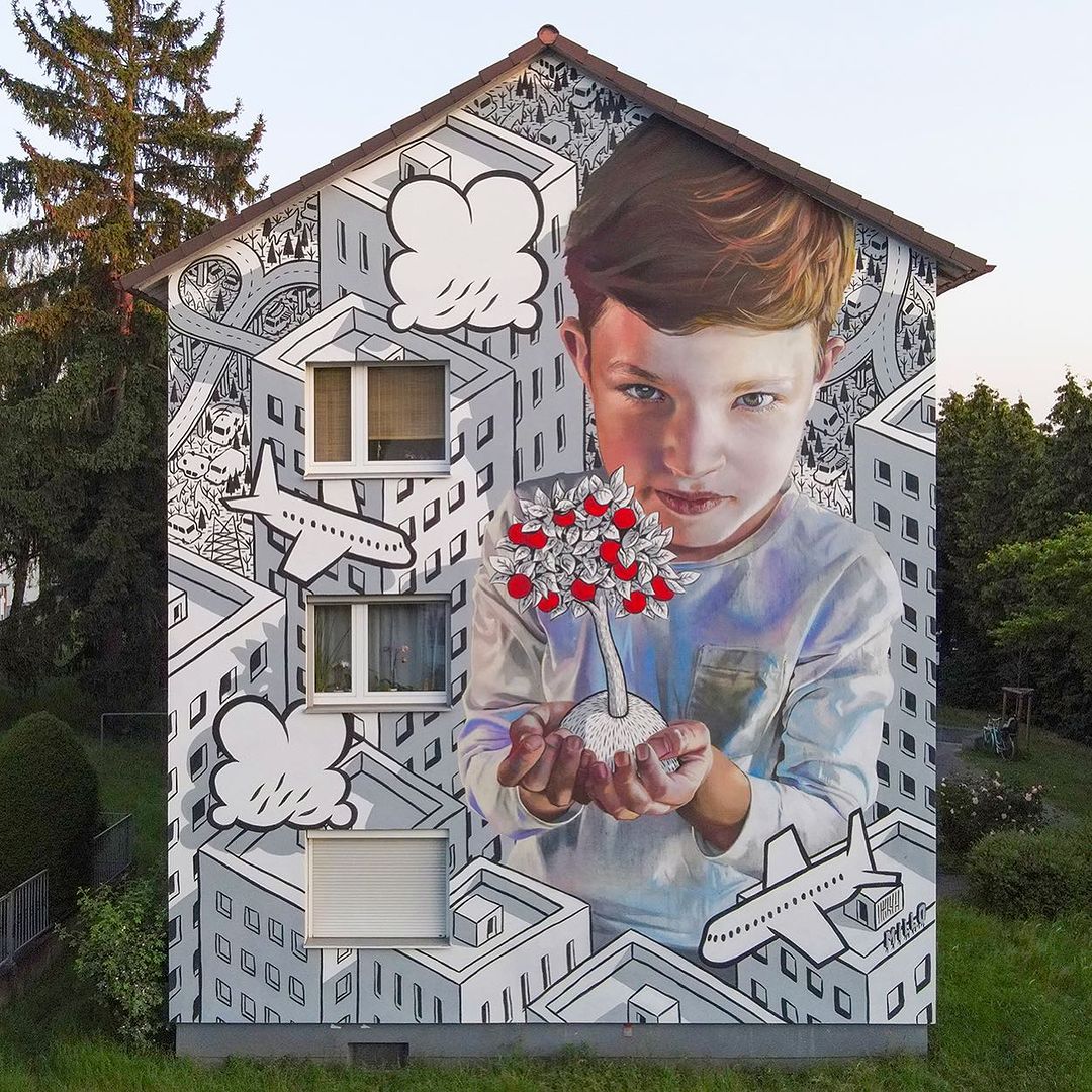 brababella's tweet photo. #Streetart by #Millo + #CaseMaclaim @ #BadVilbel, Germany, for #WallStoryTown
More info at: https://t.co/7uHtVLRSd3
#streetartBadVilbel #streetartGermany #Germanystreetart #arteurbana #urbanart #murals #muralism #contemporaryart #artecontemporanea @millomillom https://t.co/MK0fXq4DCV