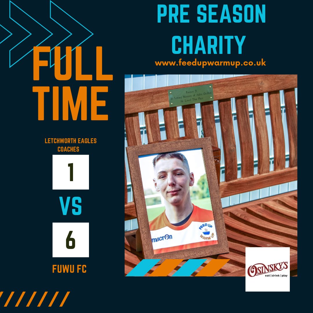 1st of our pre season games was against the coaches at <a href="/LGCEaglesFC/">Letchworth GC Eagles</a> in memory of Aiden great game and amazing attendance a win for the Fuwu . #charitymatch #coyfuwu #forever21