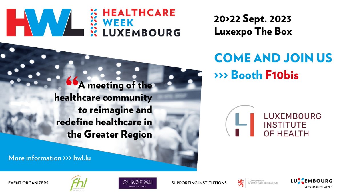 LIH_Luxembourg (@lih_luxembourg) on Twitter photo 📆 WED 20 | 📍 LIH stand
9AM–12PM: New Challenges in #Oncology Research for future treatments
12PM–3PM: Digital #biomarkers for personalised health monitoring, <a href="/GFaghe/">Guy Fagherazzi</a>
3PM–6PM: Clinnova, Unlocking the potential of data science and A.I. in #healthcare
2/5 📆 WED 20 | 📍 LIH stand
9AM–12PM: New Challenges in #Oncology Research for future treatments
12PM–3PM: Digital #biomarkers for personalised health monitoring, <a href="/GFaghe/">Guy Fagherazzi</a>
3PM–6PM: Clinnova, Unlocking the potential of data science and A.I. in #healthcare
2/5