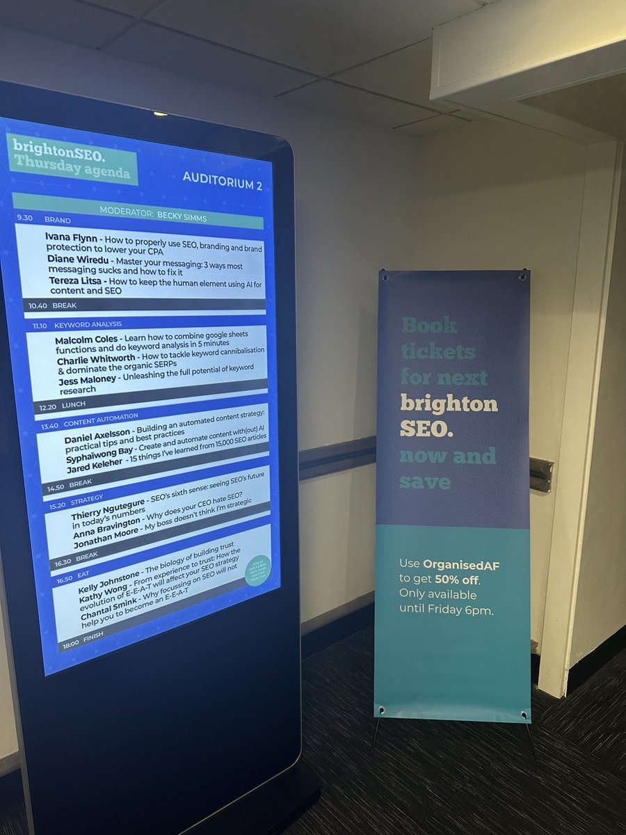 Last but not least! So excited for my talk <a href="/brightonseo/">brightonSEO</a> on EEAT and why focussing on SEO will not make you an EEAT