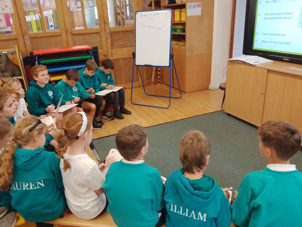 BeethamSchool's tweet photo. @WhiteRoseMaths starters for our oldest children today.  Recalling number work from last week, last term and last year to help increase our fluency and memory!  #whiterosemaths https://t.co/U9Jw6Ct6xh
