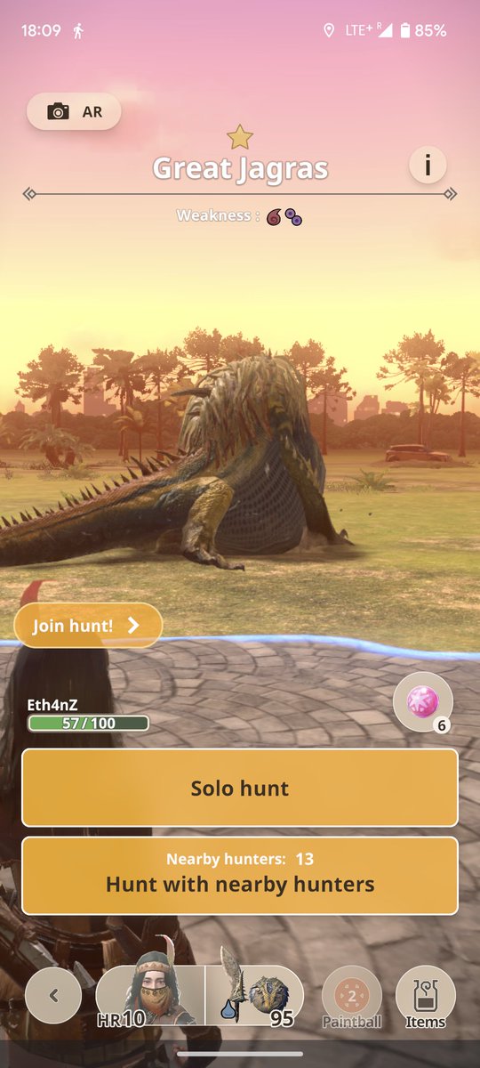 eth4nah's tweet photo. Launch day #MonsterHunterNow in Osaka is insane! So easy to find a hunting group with random people on the street https://t.co/3oRj9cJ32N
