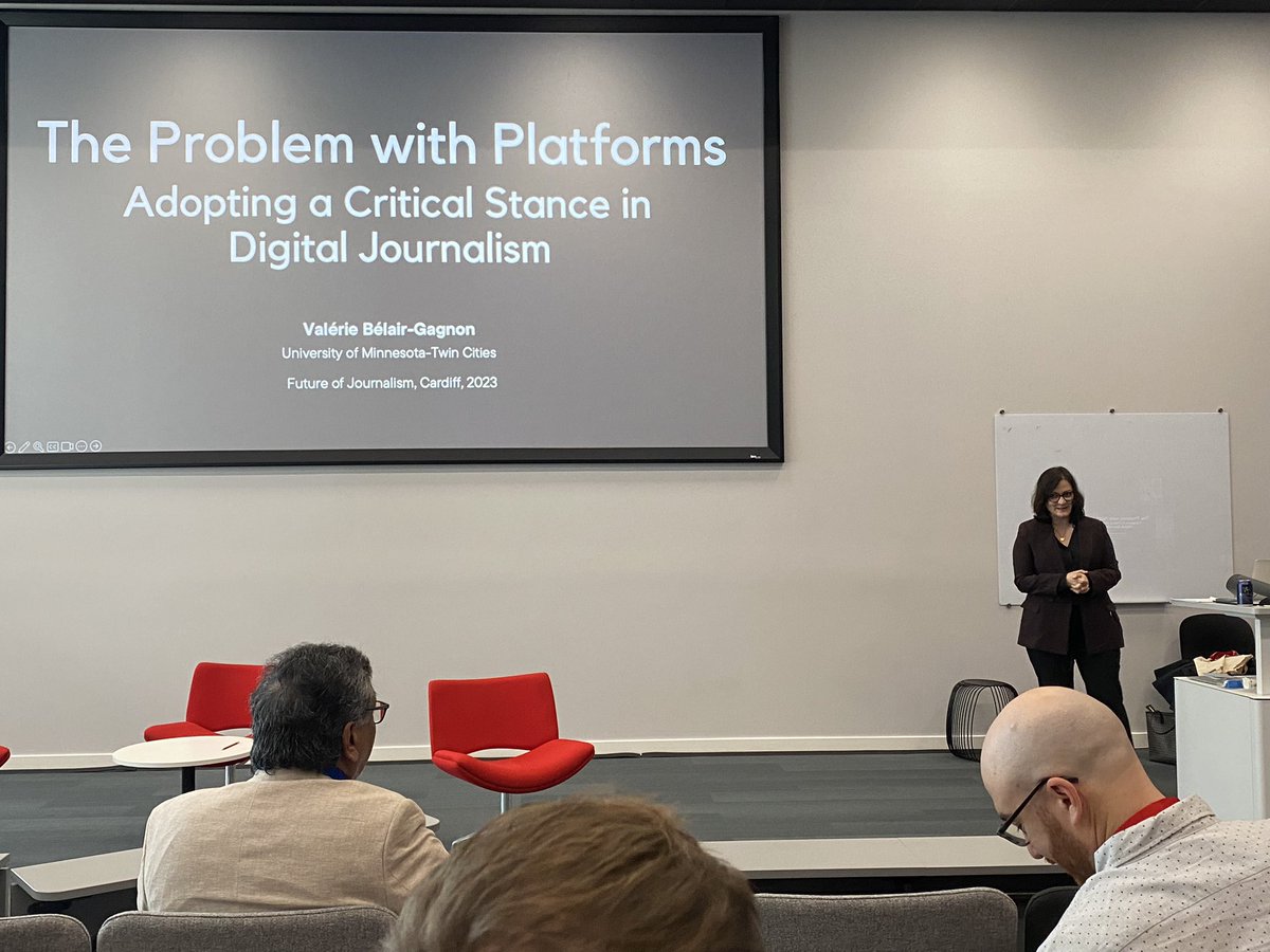 Great job by <a href="/journoscholar/">Valerie Belair-Gagnon</a> giving the opening keynote at #FOJ2023
<a href="/UMN_HSJMC/">Hubbard SJMC</a>