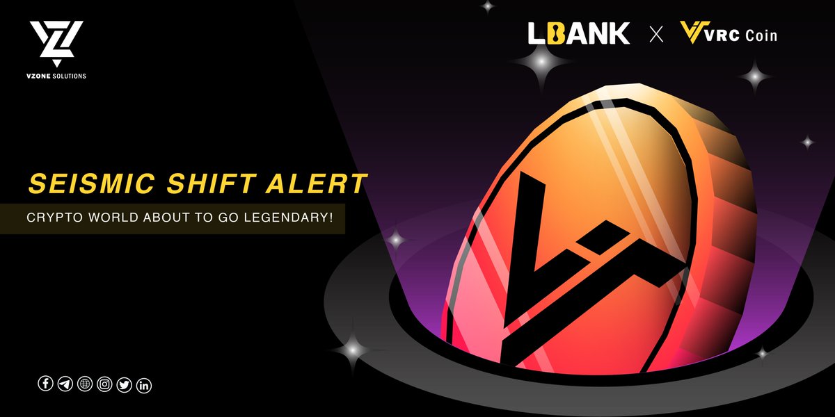 Blocklabtech's tweet photo. 🚀 Get ready for the crypto revolution! 🌐🪙 VRC Coin is making seismic waves as it prepares to launch on LBank Exchange. 🚀 Don't miss out on this legendary opportunity to be a part of the future of finance. Stay tuned for updates! 📈🔥
.
.
.
.
#VRCoin #CryptoRevolution #LBankExchange #vrc #coin #cryptocoin #cryptocurrency #vz #virtualzone #vzone #vzonesolutions #SeismicShift #LegendaryOpportunity