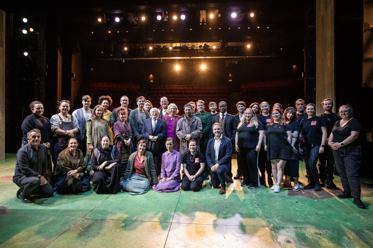 What an honour to welcome @PresidentIRL President Michael D. Higgins and Sabina Higgins to @AbbeyTheatre for yesterday's trilogy performance of DruidO'Casey ❤️