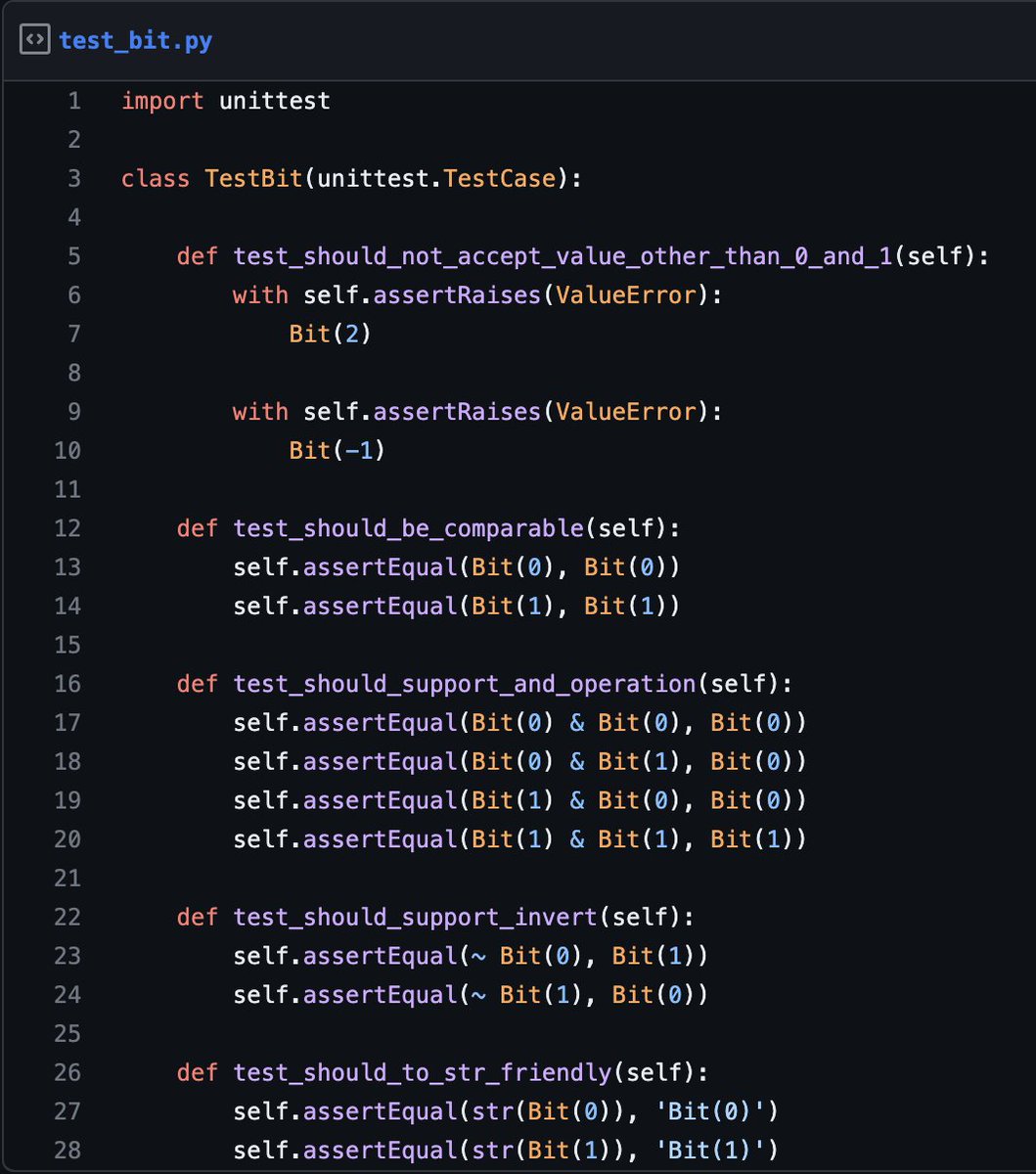 wupeng0059's tweet image. 🐍 Calling all Python programmers! 🚀 Join the challenge and show off your skills by implementing the Bit class with magic methods. Get creative and share your solution in the thread below. Let&apos;s see who can unlock the magic of Python! 
#pythonprogramming  #codechallengefriday