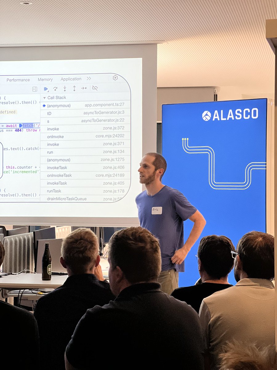 tech_alasco's tweet image. ✨Yesterday was a blast! 💫
With MunichJS user group we talked about Chrome DevTools Debugging&Stepping and a freshly backed JS runtime&toolkit - Bun. Thanks @FlorianRappl for collaboration and to all amazing speakers for sharing your knowledge with us 🚀🙌