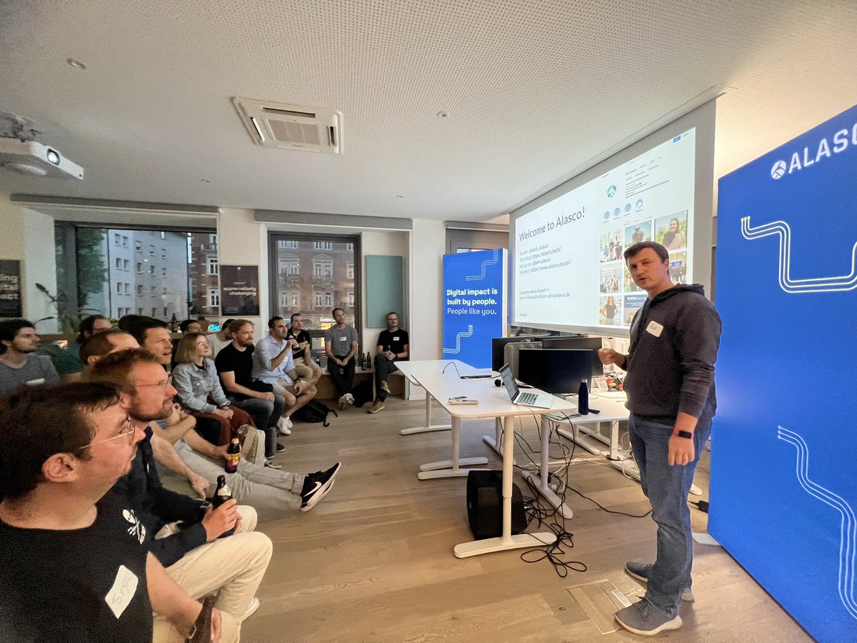 tech_alasco's tweet image. ✨Yesterday was a blast! 💫
With MunichJS user group we talked about Chrome DevTools Debugging&Stepping and a freshly backed JS runtime&toolkit - Bun. Thanks @FlorianRappl for collaboration and to all amazing speakers for sharing your knowledge with us 🚀🙌