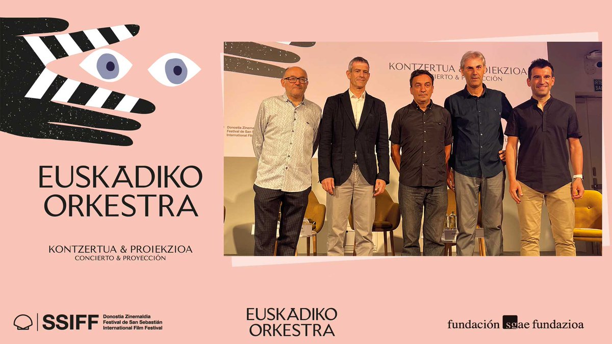 sansebastianfes's tweet image. #71SSIFF 🎼🎞️ Concierto &amp;amp; Proyección de @euskadiorkestra, @fundacionsgae y @sansebastianfes

🗓️ Velódromo | 23 Septiembre (12:00)

📽️ Se interpretarán bandas sonoras de 6 filmes acompañadas de sus imágenes

🎼 Juan José Ocón &amp;amp; Oñatiko Ganbara Abesbatza

🌐 tinyurl.com/71SSIFF-Concie…