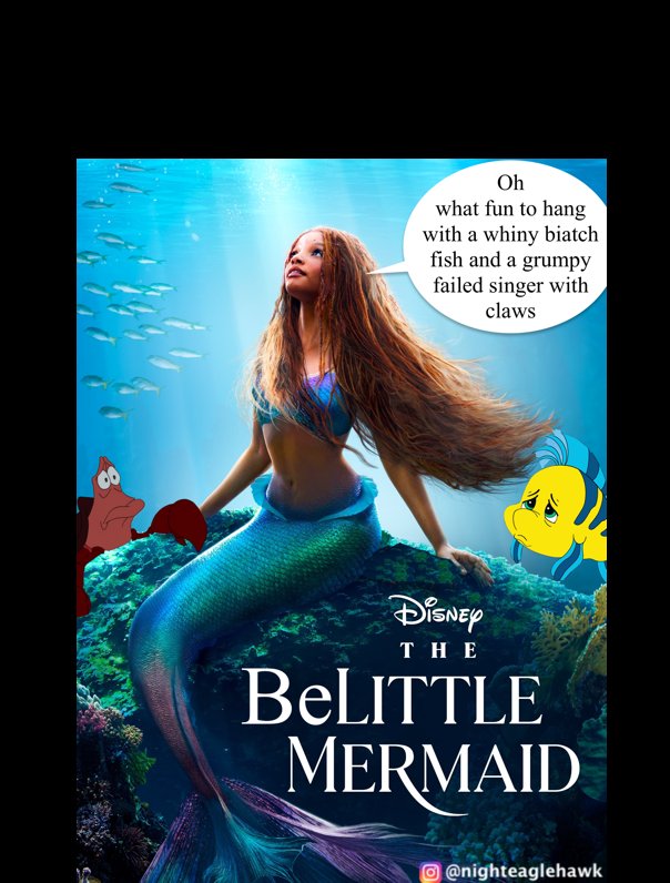 Ocean life has Ariel a bit on edge. #thelittlemermaid #humans #thebelittlemermaid #belittle #criticize #rip #roast #disney #mermaid #sebastian #flounder #animation #cartoon #liveaction #liveactionariel  #meme #memes #disneymemes #hanschristianandersen #ocean #sealife #fish #ariel