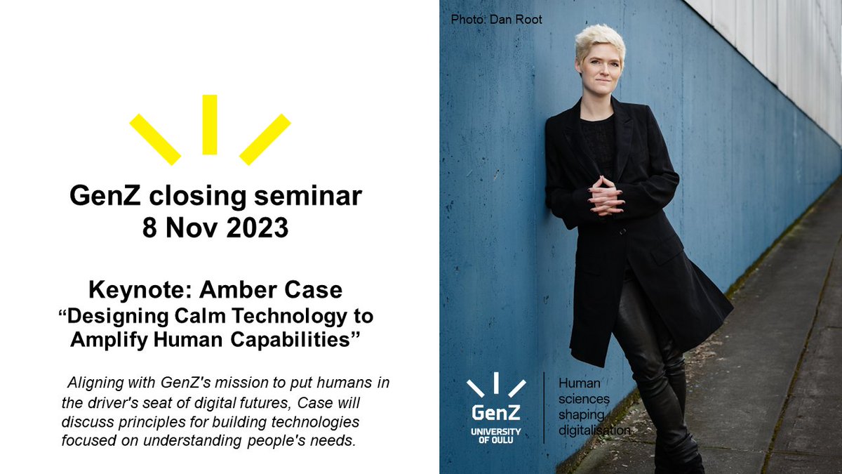 The #GenZ research programme is soon coming to an end. We will organise a closing seminar on 8 November <a href="/UniOulu/">University of Oulu</a> with a highly interesting and topical programme! Read more and sign up: oulu.fi/en/events/genz… #coevolution #cocreation #resilience #digitalization #HumansInChange