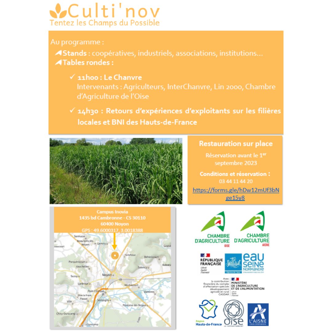 Coopceresia's tweet photo. 🗓[19/09/2023] : Culti'nov !  

🤗Les équipes @Coopceresia solutions agricoles et mise en marché seront présentes au "Forum des #opportunités et #débouchés de demain" le 19 septembre au Campus Inovia à Noyon (60) !  

Découvrez le programme 👇

#agriculture #coopérative https://t.co/fpj9ZaeJD9