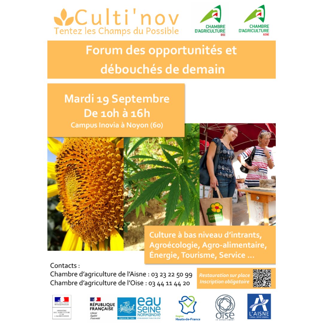 Coopceresia's tweet photo. 🗓[19/09/2023] : Culti'nov !  

🤗Les équipes @Coopceresia solutions agricoles et mise en marché seront présentes au "Forum des #opportunités et #débouchés de demain" le 19 septembre au Campus Inovia à Noyon (60) !  

Découvrez le programme 👇

#agriculture #coopérative https://t.co/fpj9ZaeJD9