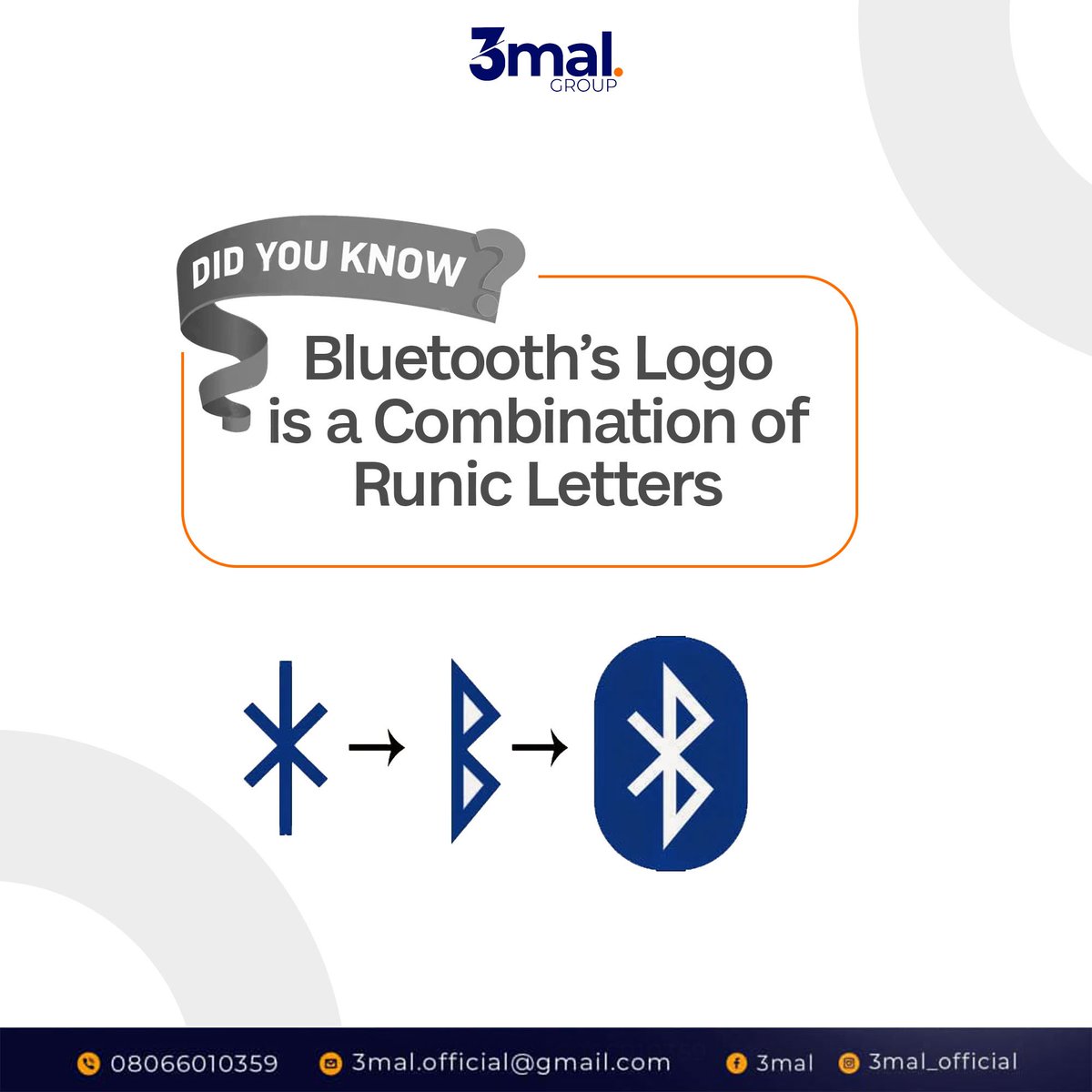 3mal_official's tweet photo. The popular icon that you see on your phones everyday has quite an interesting story behind it.
Both the symbols are taken from the name of a Viking King known to rule Denmark. The logo has two runic or Nordic letters, ‘B’ and ‘H’ which are the initials of the ruler.
#3mal https://t.co/l4gjvCWN7Y