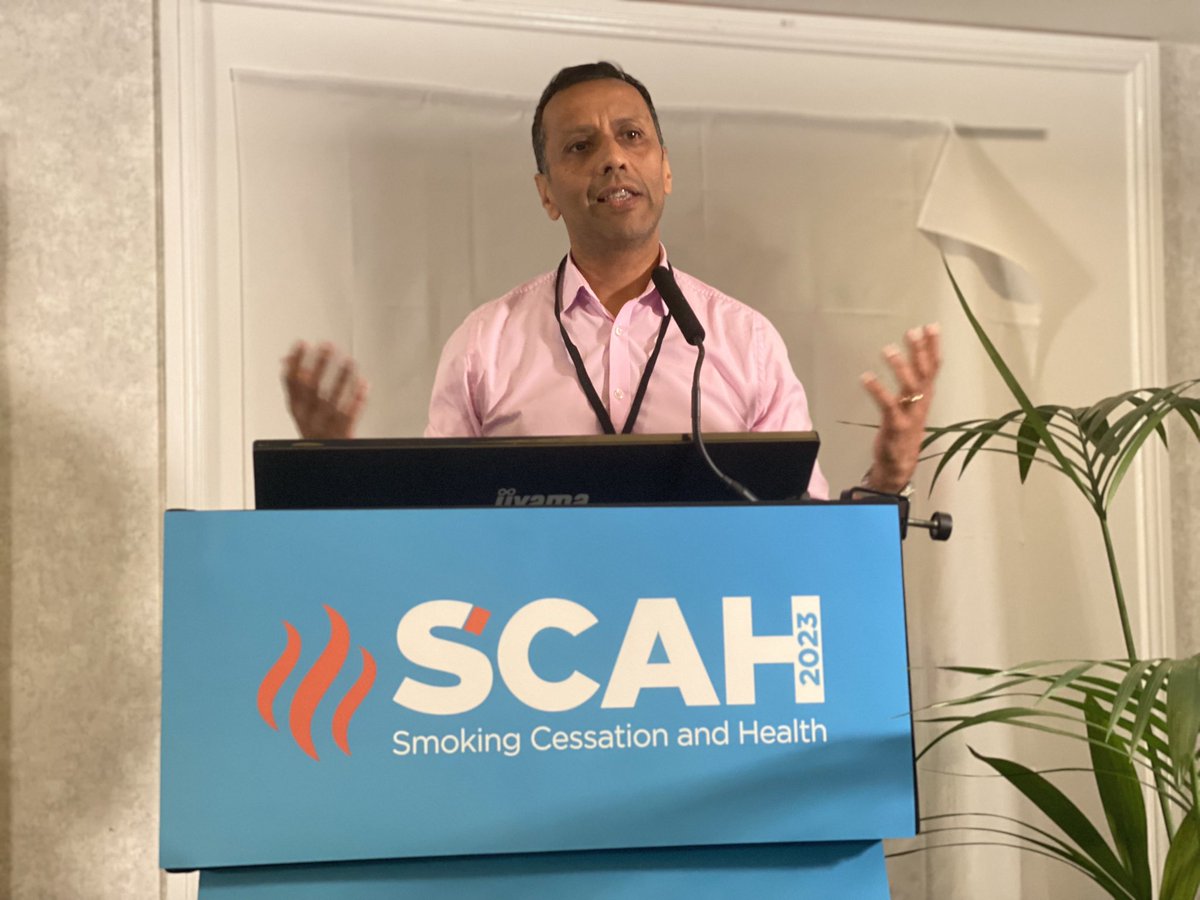 scahconf's tweet photo. Next up it’s Professor Sanjay Agrawal @LeicesterLungs who reflects on how we can sustain progress in delivering tobacco dependency treatment services #ScahConf2023 https://t.co/YiPsV9uV0J
