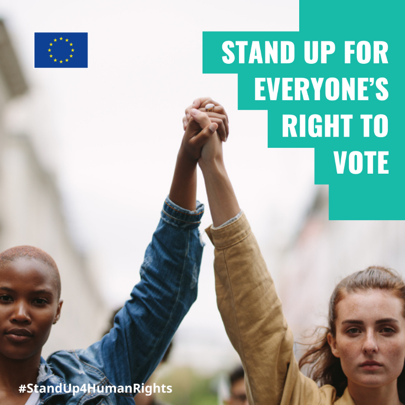 EU_Partnerships's tweet photo. On this #DemocracyDay, we stand up for free and genuine elections 🗳️ as fundamental to democracy.
 
Through elections, the people express their will &amp; give a basis to the authority of government.
This year is #UDHR75. Join us! #StandUp4HumanRights and our common future. 💙 https://t.co/AfB11FMoXU