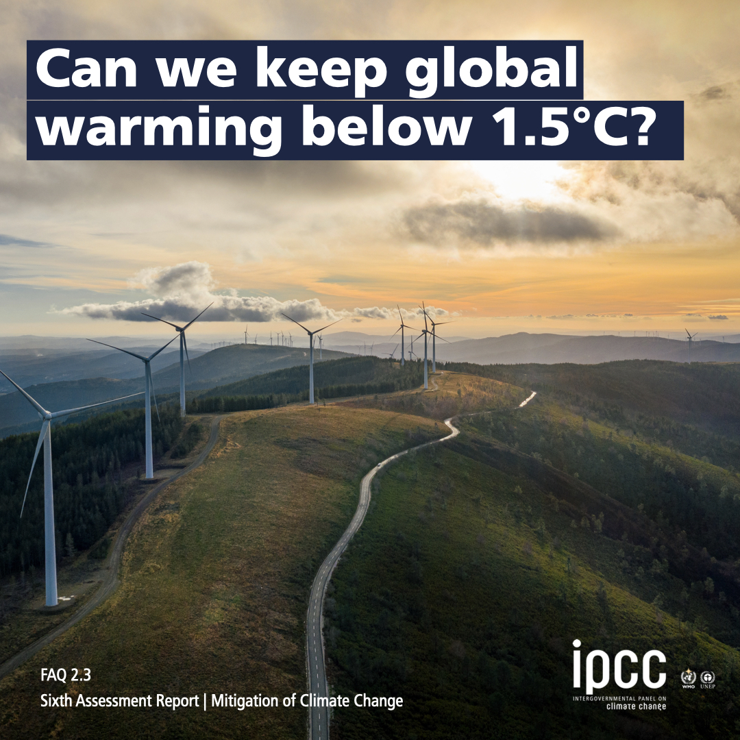 Can we keep #globalwarming below 1.5°C?

#IPCC: If global CO2 emissions continue at current rates, the remaining carbon budget for keeping warming to 1.5°C will likely be exhausted before 2030.

Multiple options to reduce emissions are available now.

🔗 bit.ly/WGIIIFAQs