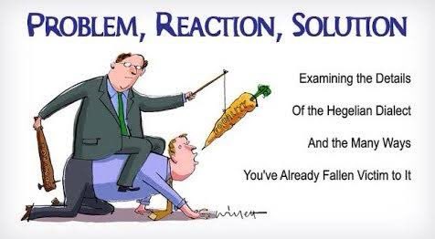 EVER heard of the term “Problem Reaction Solution? Well, it’s basically an “occult” unipolar world order control mechanism that implies you have to create a problem first, get the people to react to it &amp; out of desperation cry out for solution, then you position yourself as the