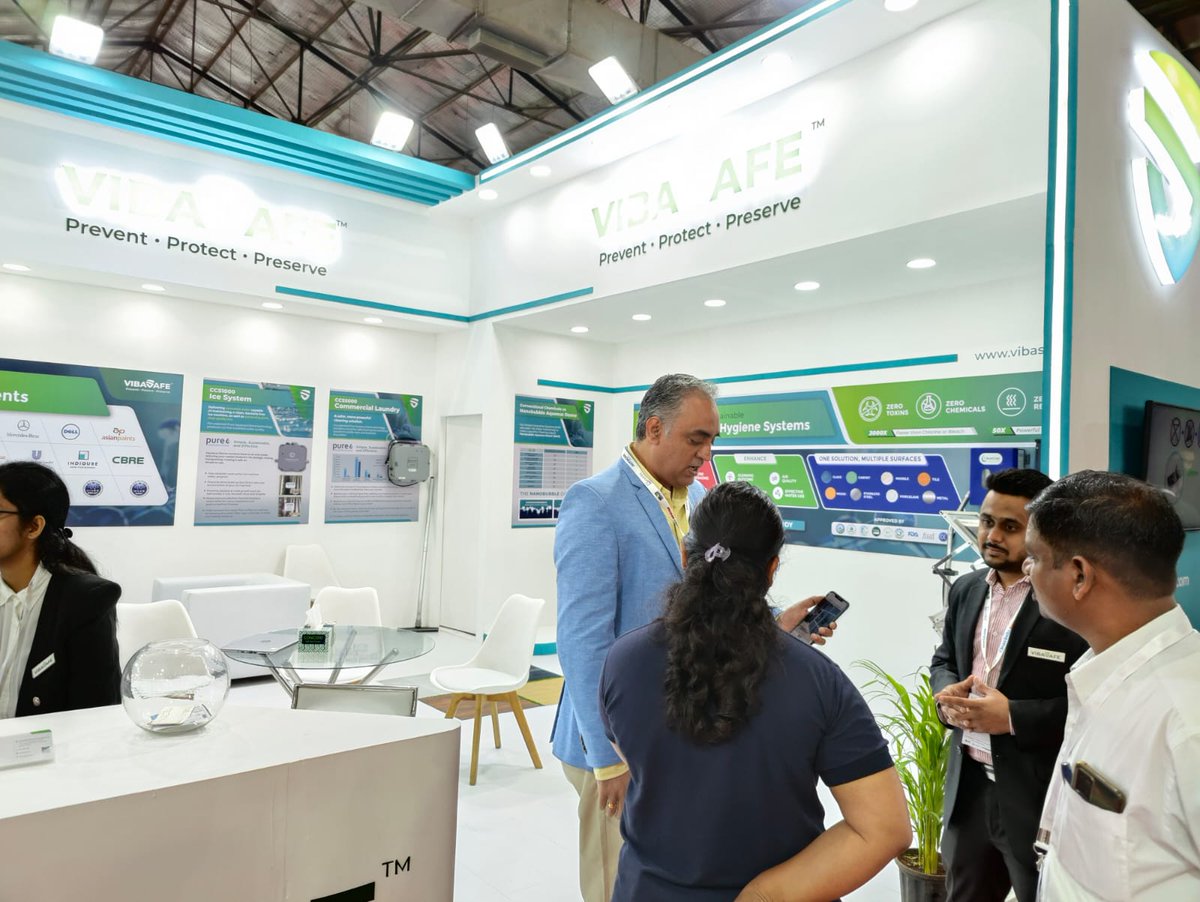 vibasafe's tweet photo. Off to a great start!
at the Clean India Show, Mumbai.
Visit our Stall and experience Chemical-free Cleaning and the most Hygienic solution.
We share a few glimpses from the Vibsafe booth (E-15).
#vibasafe #cleanindiashow #chemicalfree #hygienic https://t.co/vMu42W25Vh