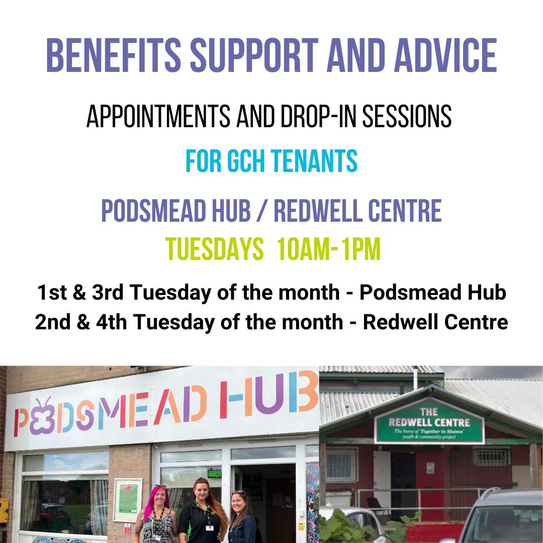 Blackbridge CCBS (@ccbsblackbridge) on Twitter photo If you're a <a href="/GlosCityHomes/">@gloscityhomes</a> tenant and need benefits support and advice, the next drop-in session at the Podsmead Hub is on Tuesday 3rd October. #Gloucester #Podsmead #community If you're a <a href="/GlosCityHomes/">@gloscityhomes</a> tenant and need benefits support and advice, the next drop-in session at the Podsmead Hub is on Tuesday 3rd October. #Gloucester #Podsmead #community