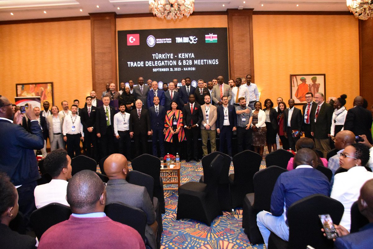 B2BConsultingKE's tweet photo. Over 37 Turkish companies from different sectors engaging with Kenyan companies &amp; importers at the Turkish Kenya Business Forum ( B2B )
#TurkeyKenyaB2B #Turkey 🇹🇷 #Kenya 🇰🇪 https://t.co/YNus0siaqH