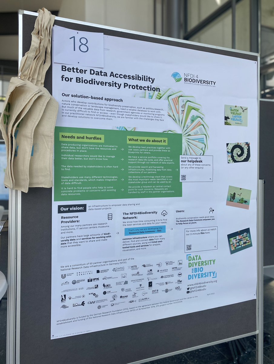 NFDI4Biodiversity (@nfdi4biodiv) on Twitter photo Last day of #CoRDI2023! Pay us a visit at poster 18 at the <a href="/NFDI_de/">NFDI - @NFDI@nfdi.social</a> market of consortia during the lunch break!🤗💚 Last day of #CoRDI2023! Pay us a visit at poster 18 at the <a href="/NFDI_de/">NFDI - @NFDI@nfdi.social</a> market of consortia during the lunch break!🤗💚
