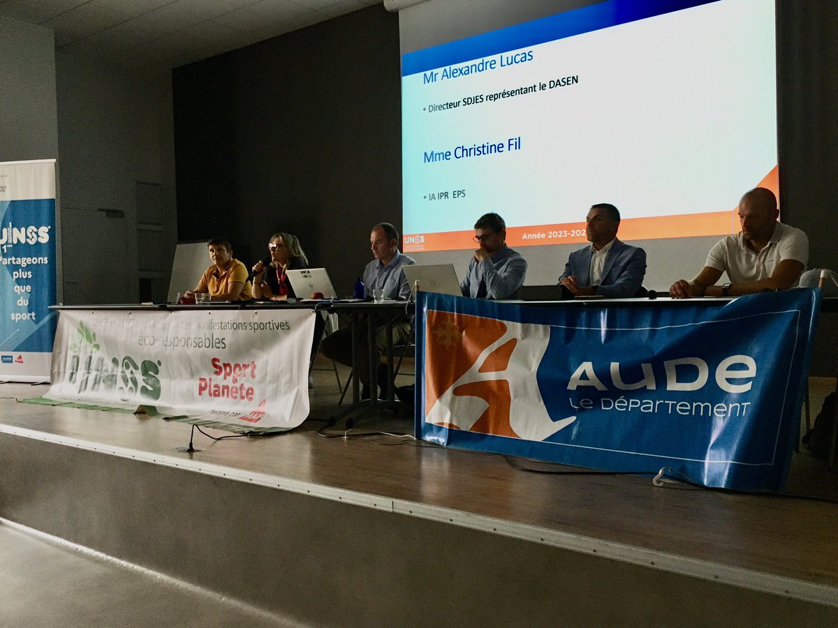 Réunion de rentrée👍: 7000 licenciés 🏃🏽‍♂️48 AS 💪 190 profs tous prêts 🙏pour cette année olympique 🥇@unssacadmontpellier <a href="/11Dsden/">@DSDEN11</a> <a href="/ChristineFil/">Christine Fil</a> @sdjes11 @departementaude💡#sport #education #srav #SportPlanete