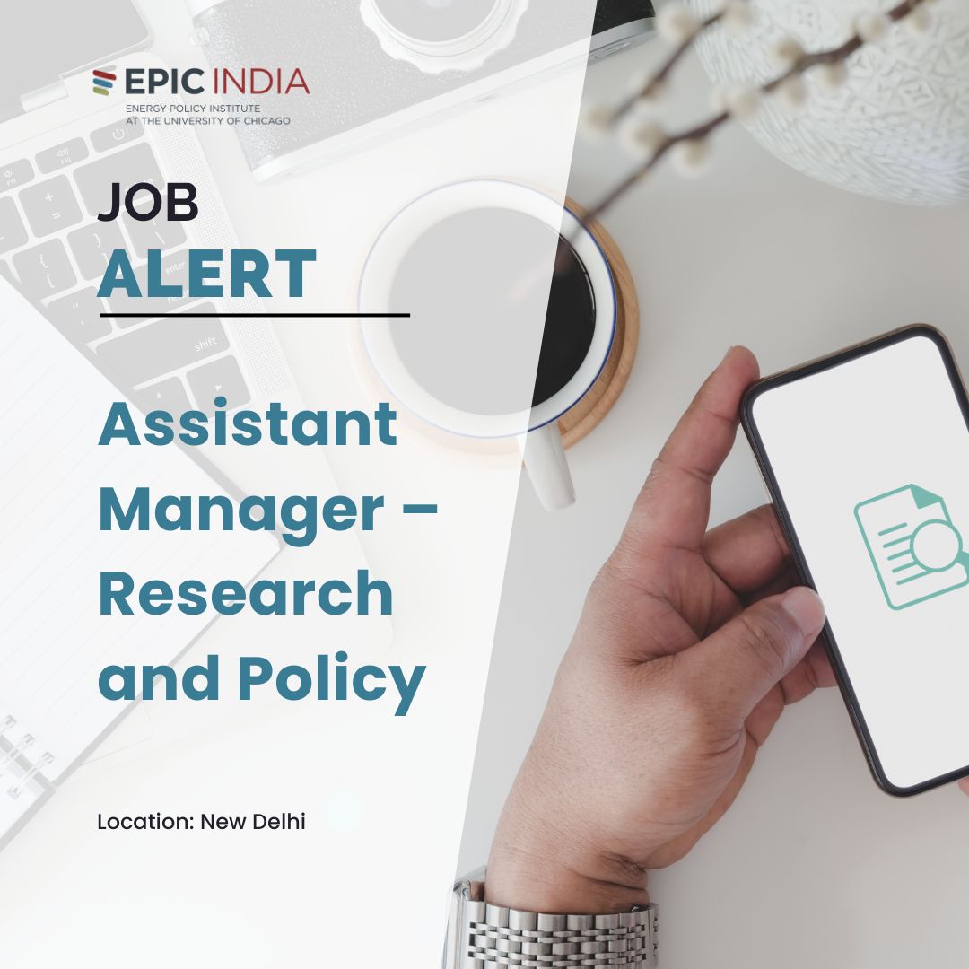 @EPIC_India is hiring an Assistant Manager to execute innovative ideas related to energy & environmental policy, manage small #research, field teams, play an instrumental role in developing and expanding its pipeline of applied economics research projects. epic.uchicago.in/opportunities/…