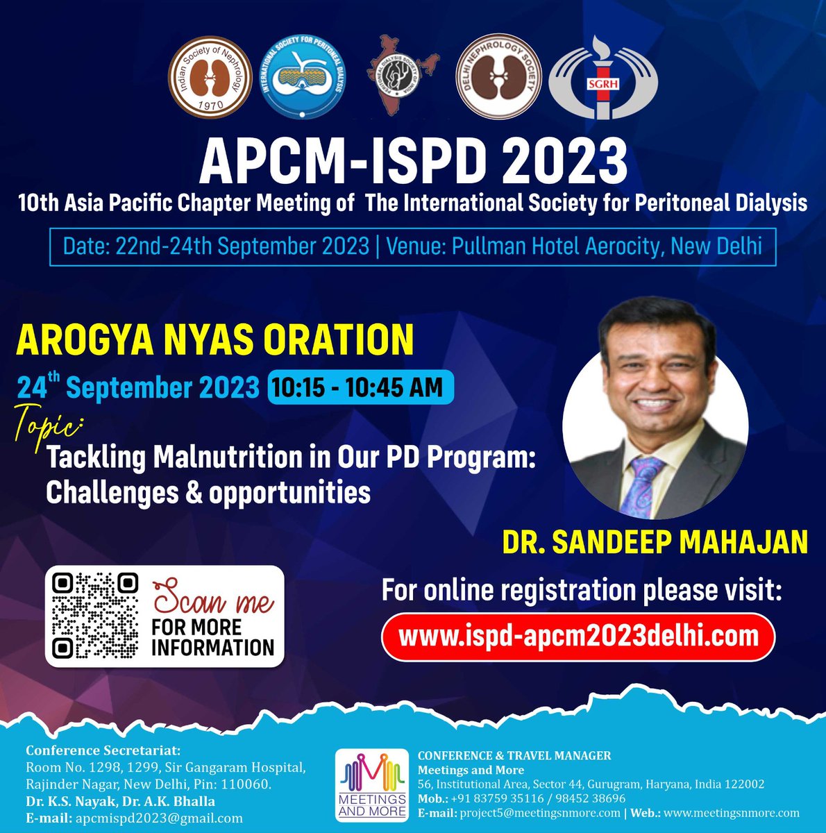 Dear Colleagues, 

Inviting you to the upcoming international conference APCM ISPD 2023. 
    
For more information: ispd-apcm2023delhi.com
For registration: ispd-apcm2023delhi.com/registration.p…… 

#ispd23 #conference #kidney #nephrology #peritonealdialysis