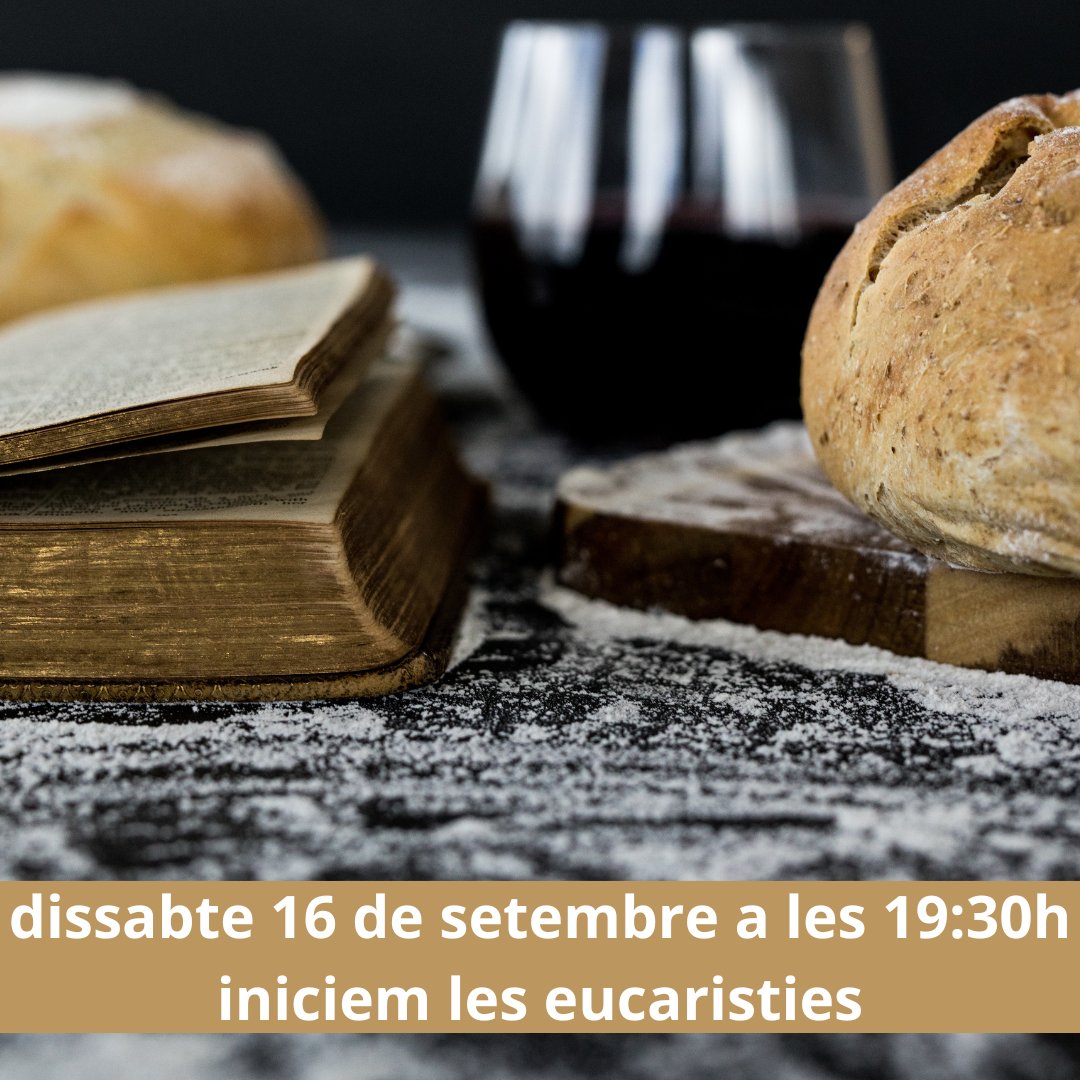 Benvingudes i benvinguts! Us esperem aquest proper dissabte per celebrar la que serà la 1a eucaristia d'aquest curs al Casal Loiola (c/Balmes, 138)