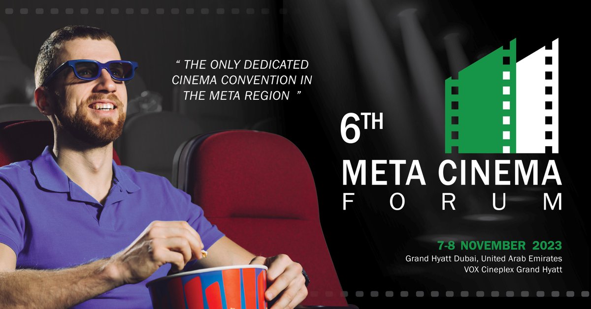 Get set for the 6th META Cinema Forum! 🎬 Bigger and better, covering emerging markets, with global studios, & fun-filled networking
Join :lnkd.in/dCQrJh9U

 #metacinemaforum #cinema #GMevents #METAfilmfestival #METAfilmfestival #arabcinema #cinemaleaders