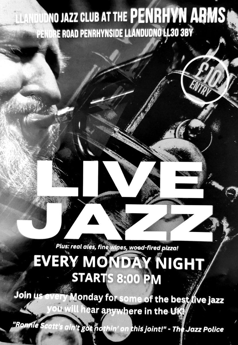 LJF_jazz's tweet photo. @JazzTimes @JazzWeek @jazzcorner @LlandudnoWhat @Llandudno_INFO @northwaleslive  @NorthWalesChron @NWWeeklyNews @northwalesjazz 
EVERY MONDAY - LIVE JAZZ IN LLANDUDNO! https://t.co/id9417kqA0