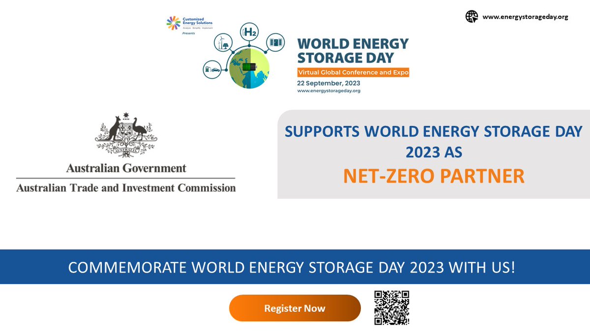 We welcome Australian Trade and Investment Commission (Austrade) as our #supportingpartner for 
#worldenergystorageday on #22september #2023.

Join the momentum. Register today- lnkd.in/dXKwbsm7

#renewableenergy #solarenergy #solar #solarpower #cleanenergy #greenenergy