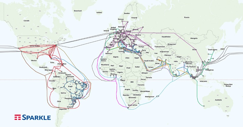 TISparkle's tweet photo. Are you curious to discover all our routes, assets and networks? Navigate our #GlobalBackbone of over 600,000 km of terrestrial fiber and international submarine cables. π Start the interactive experience now β£