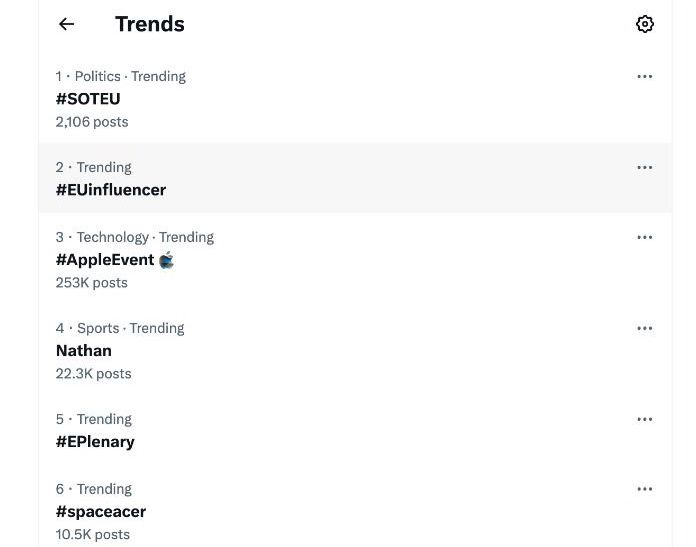 ZN 🌏 (@znconsulting) on Twitter photo For the 7th year in a row, the hashtag #EUinfluencer was trending on X! 🎉
A huge shoutout to the activation team behind the screens — keeping us #OneStepAhead 🙌
<a href="/GambaroGaia/">Gaia Gambaro</a> <a href="/justinckw/">Justin | 陳國榮</a> <a href="/elinedps/">Eline Depinois</a> <a href="/alexandra_12591/">Alexandra Iana</a> <a href="/ltnh_/">Han Le</a> <a href="/ivan2000weiss/">Ivan</a> <a href="/ChiesaGuido/">Guido Chiesa</a> For the 7th year in a row, the hashtag #EUinfluencer was trending on X! 🎉
A huge shoutout to the activation team behind the screens — keeping us #OneStepAhead 🙌
<a href="/GambaroGaia/">Gaia Gambaro</a> <a href="/justinckw/">Justin | 陳國榮</a> <a href="/elinedps/">Eline Depinois</a> <a href="/alexandra_12591/">Alexandra Iana</a> <a href="/ltnh_/">Han Le</a> <a href="/ivan2000weiss/">Ivan</a> <a href="/ChiesaGuido/">Guido Chiesa</a>