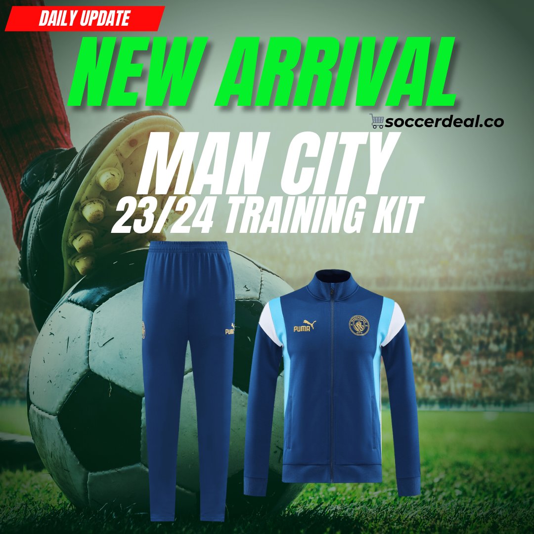 🚨New Arrival - Man City 2023/24 Training Kit
-
😎Gear up like a pro! 

#manchestercityjersey #manchestercityfans #trainingkit #sportswear