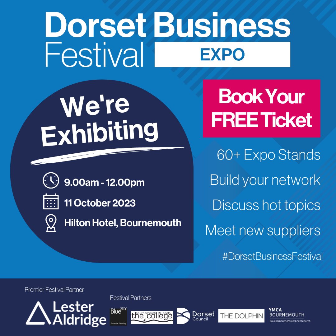 We will be attending the Dorset Business Festival Expo! Book your free tickets here: dorsetchamber.co.uk/event/dorset-b…