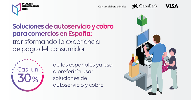 Visa_ES's tweet photo. Según un estudio que hemos realizado junto a @PayInnHub y @caixabank, casi un 30% de los españoles usaría soluciones de #autoservicio y cobro a la hora de pagar sus compras debido a una mayor rapidez, comodidad y practicidad. 👇🏽